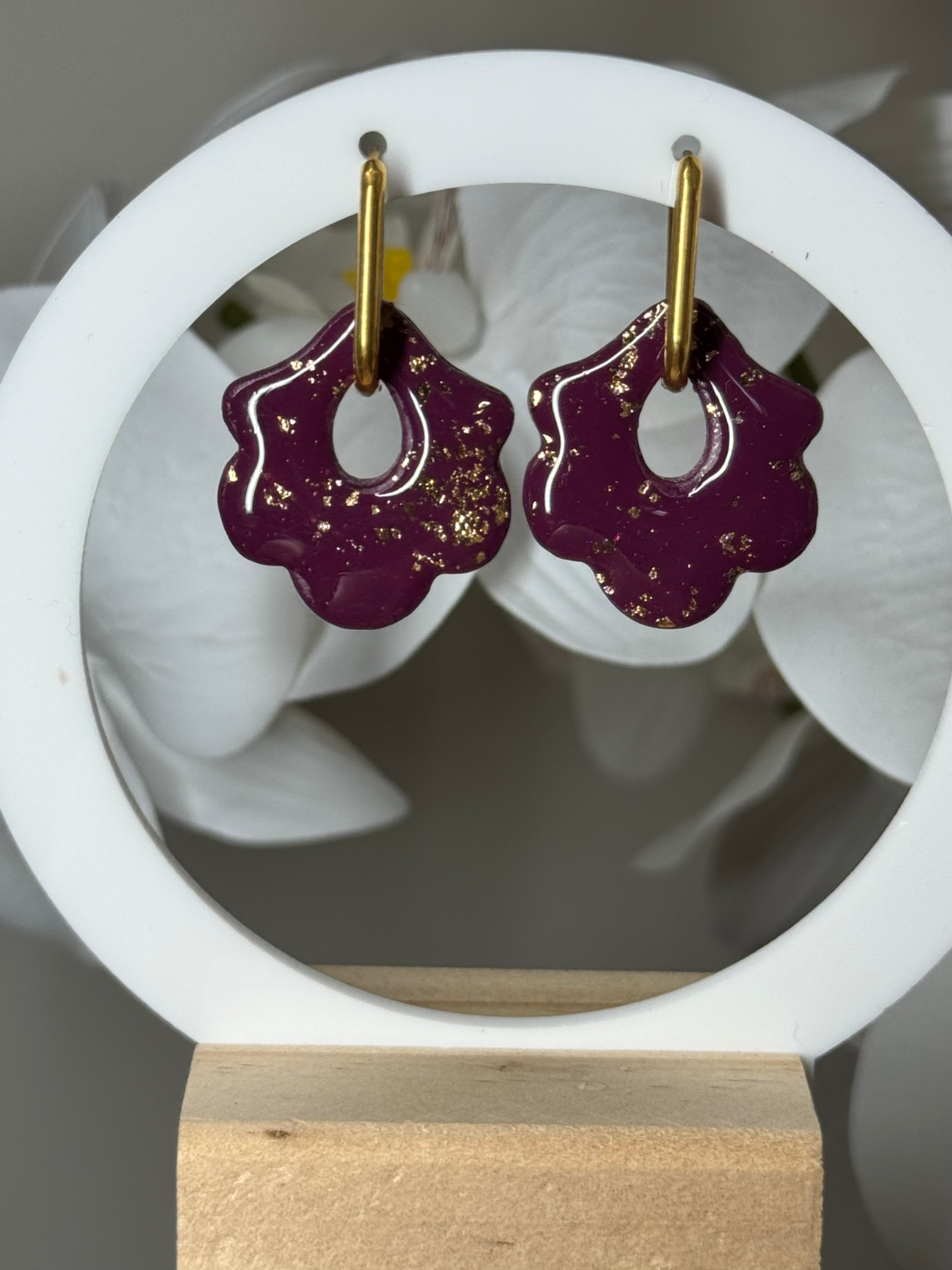 Amandine bordeaux et dorées