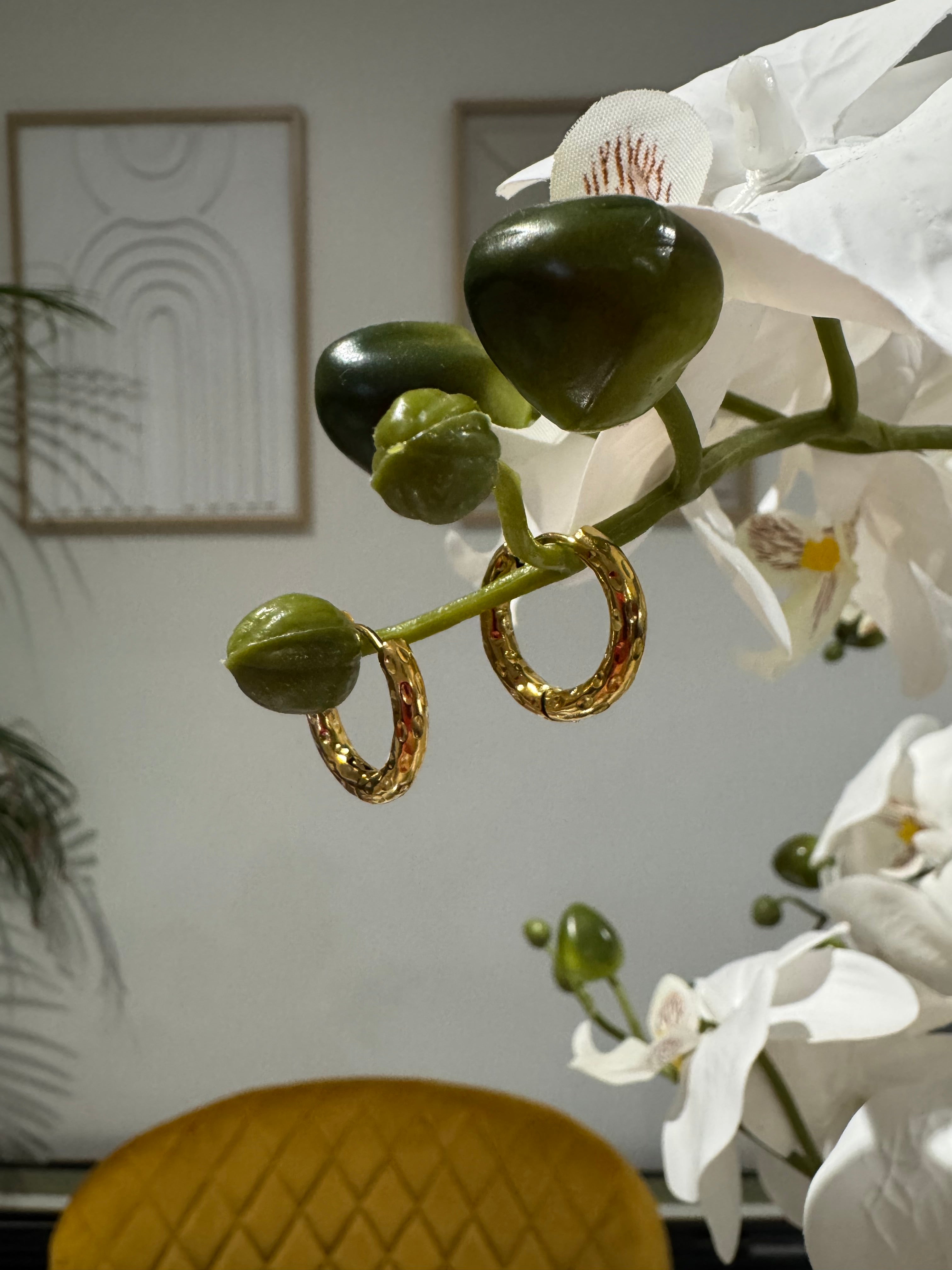 Créoles dorées à motifs