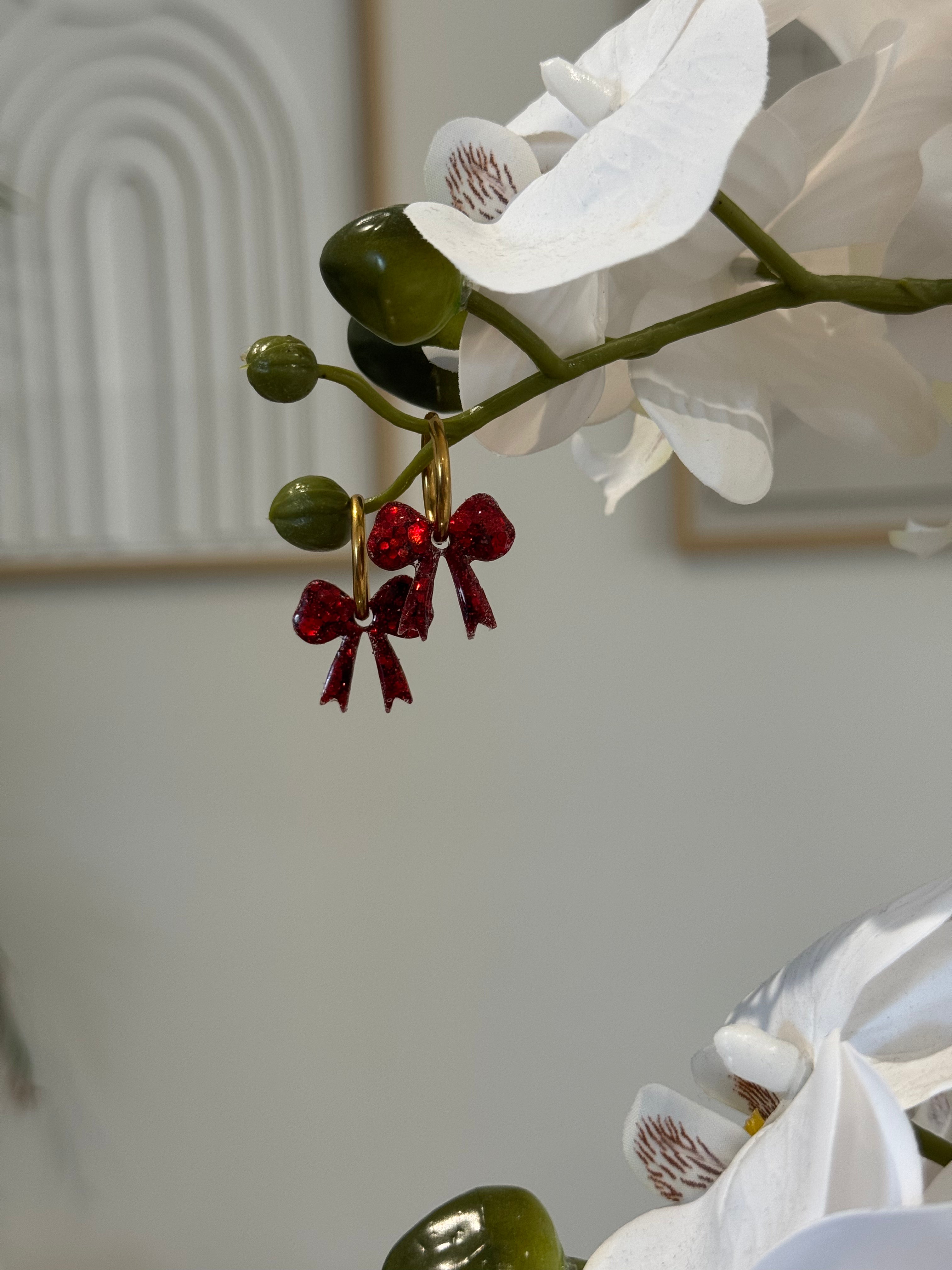 Noeud paillette rouge