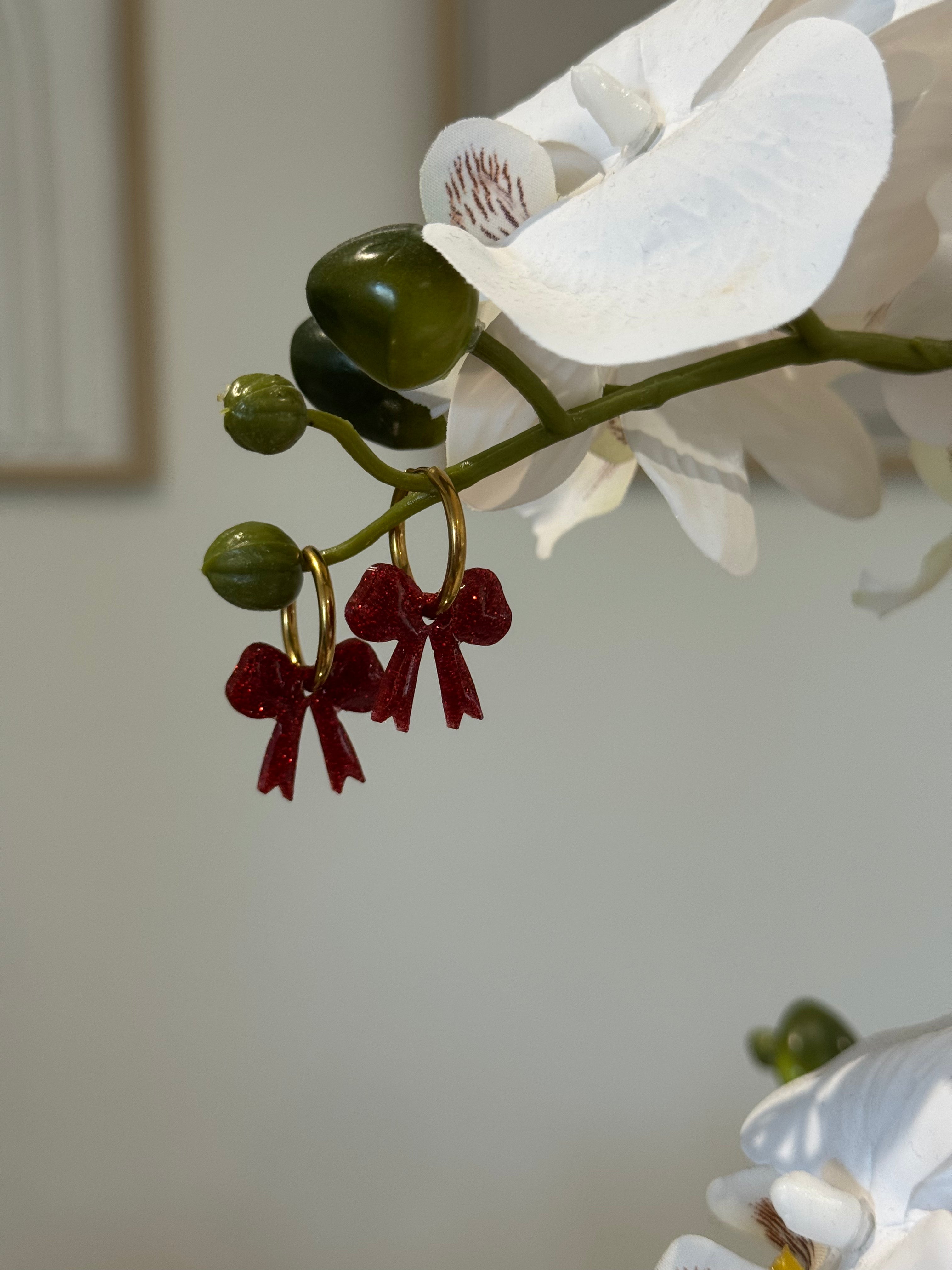 Noeud rouge petite paillette