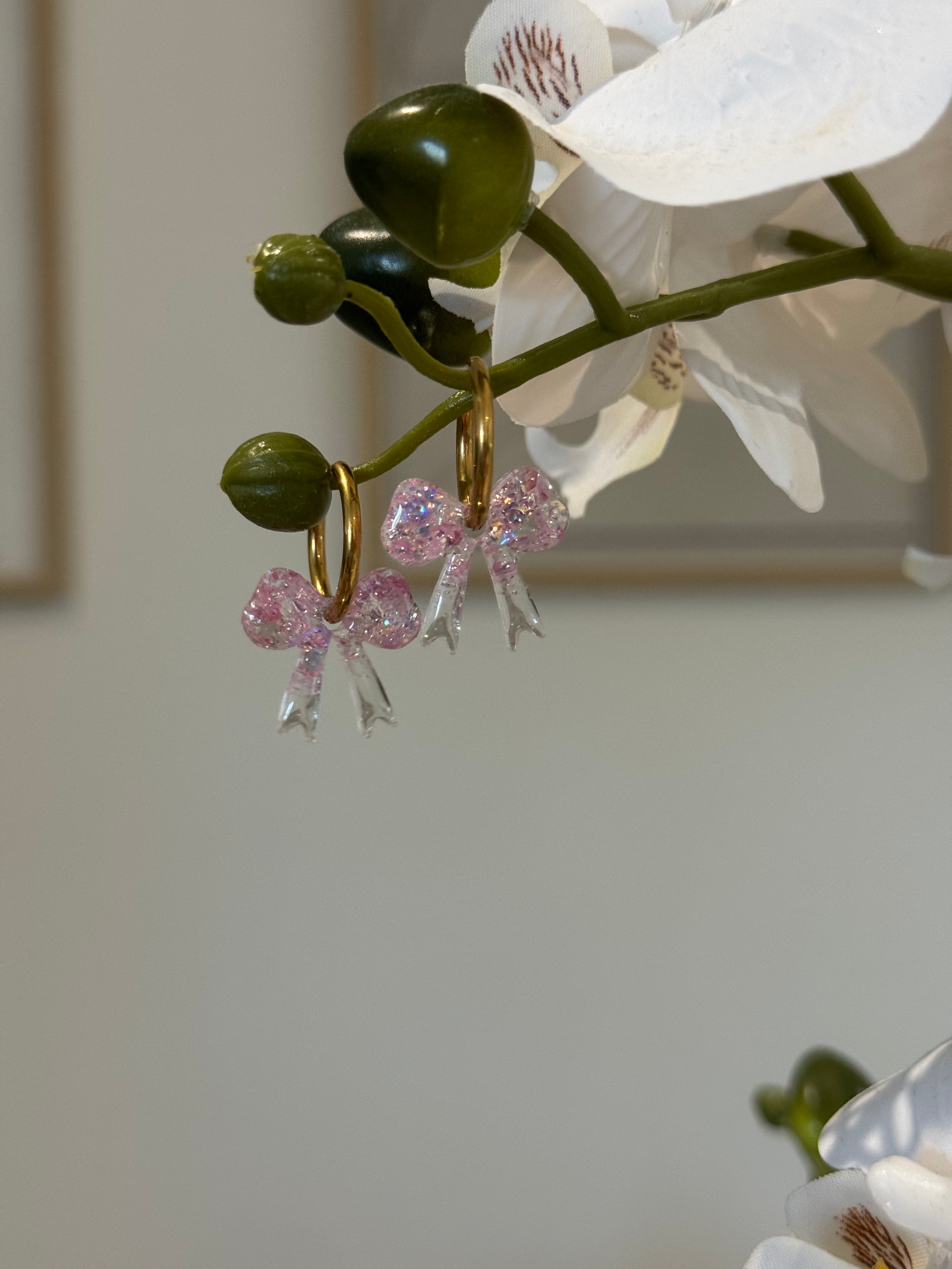 Noeud rose transparent