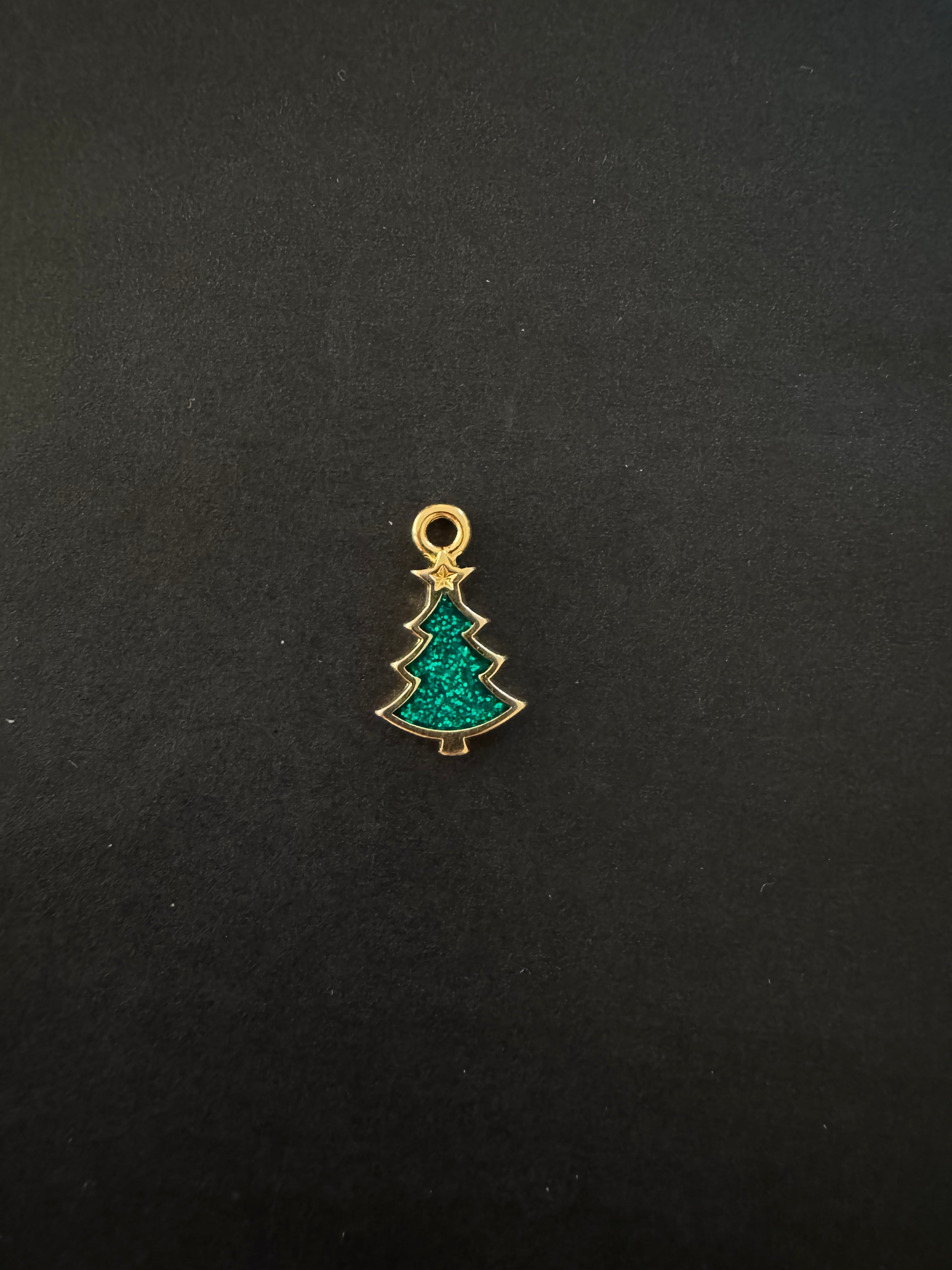 Sapin vert paillette