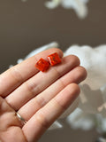 Puce carrée orange