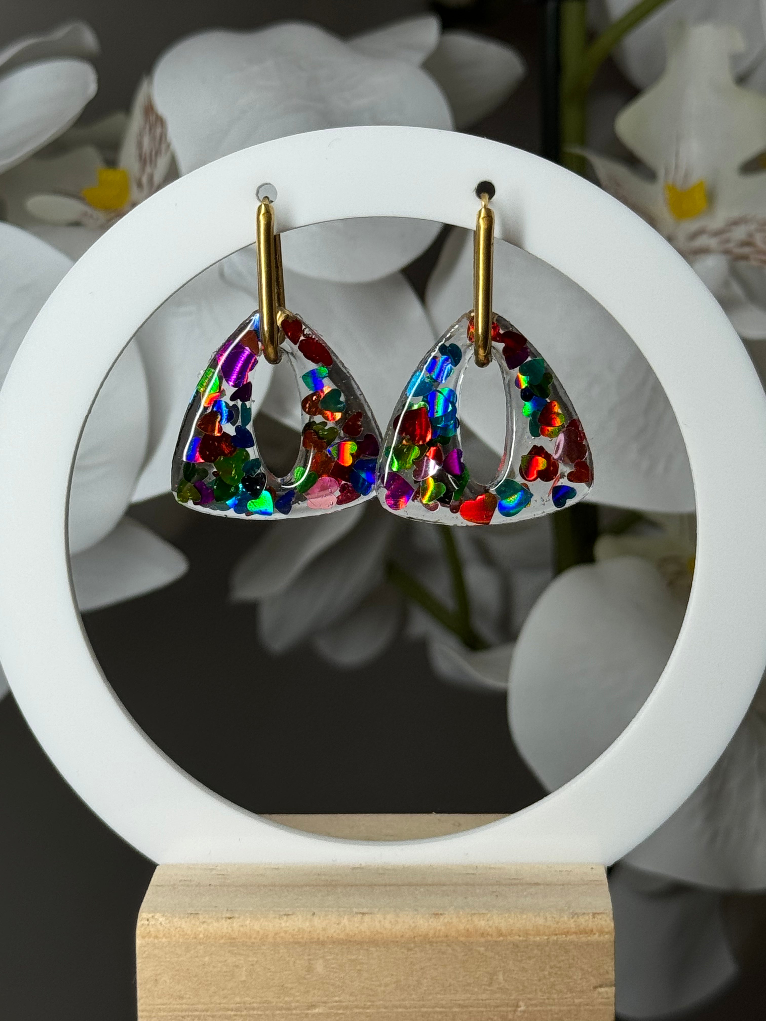 Aria paillettes coeurs multicolores