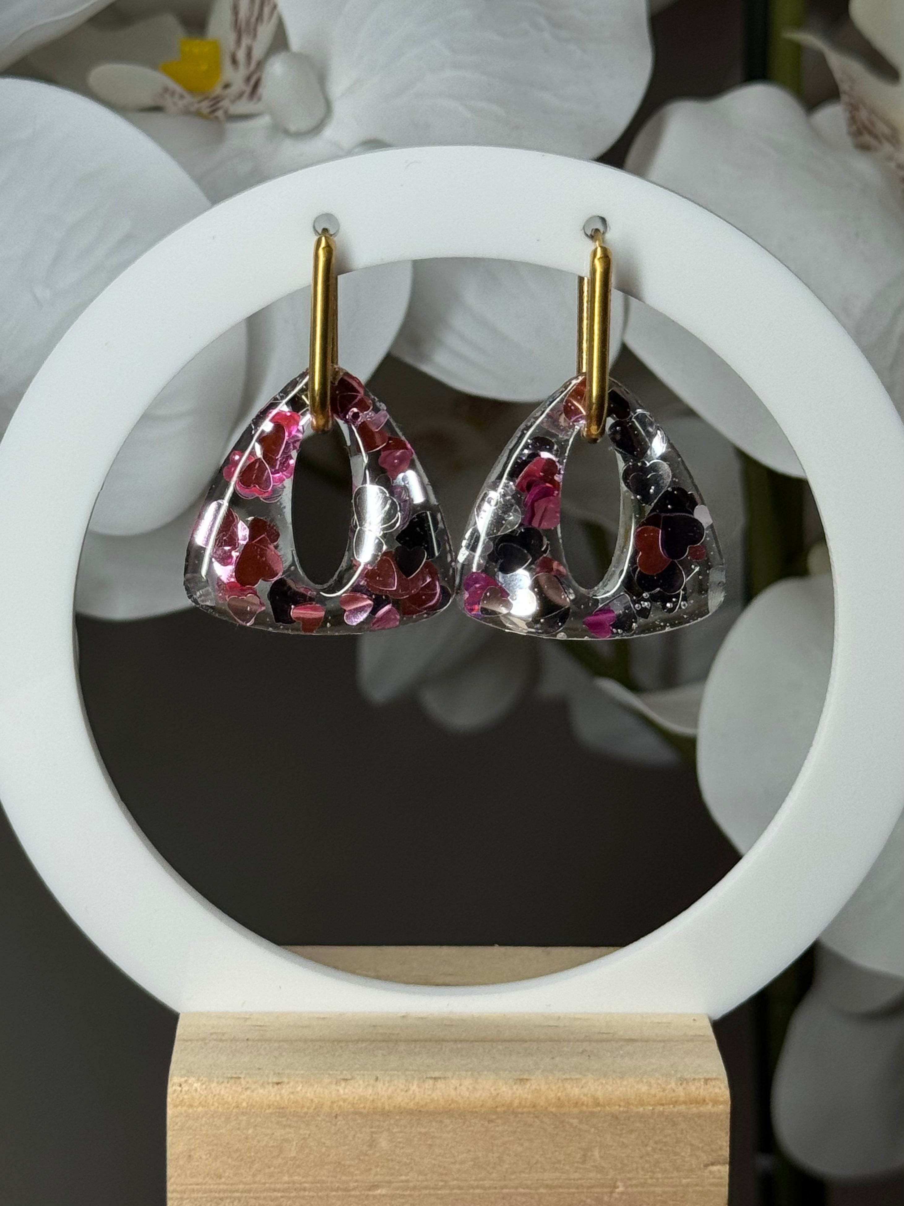 Aria resine coeurs roses