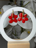Pétunia rouge et dorée