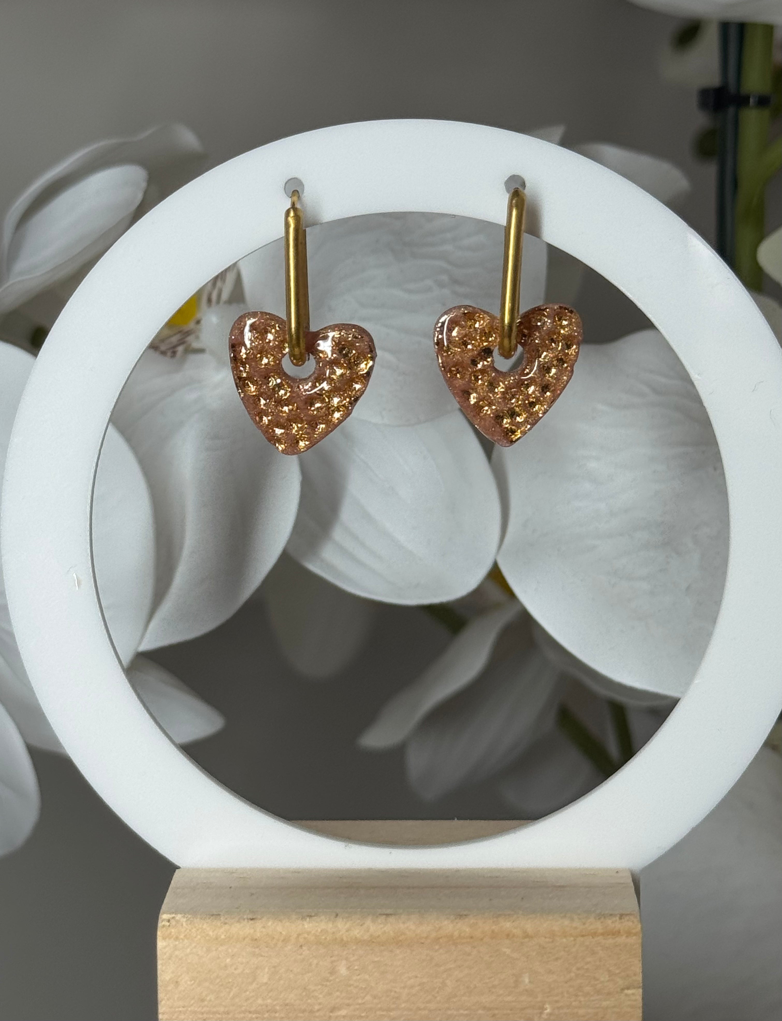 Petit coeur martelé doré