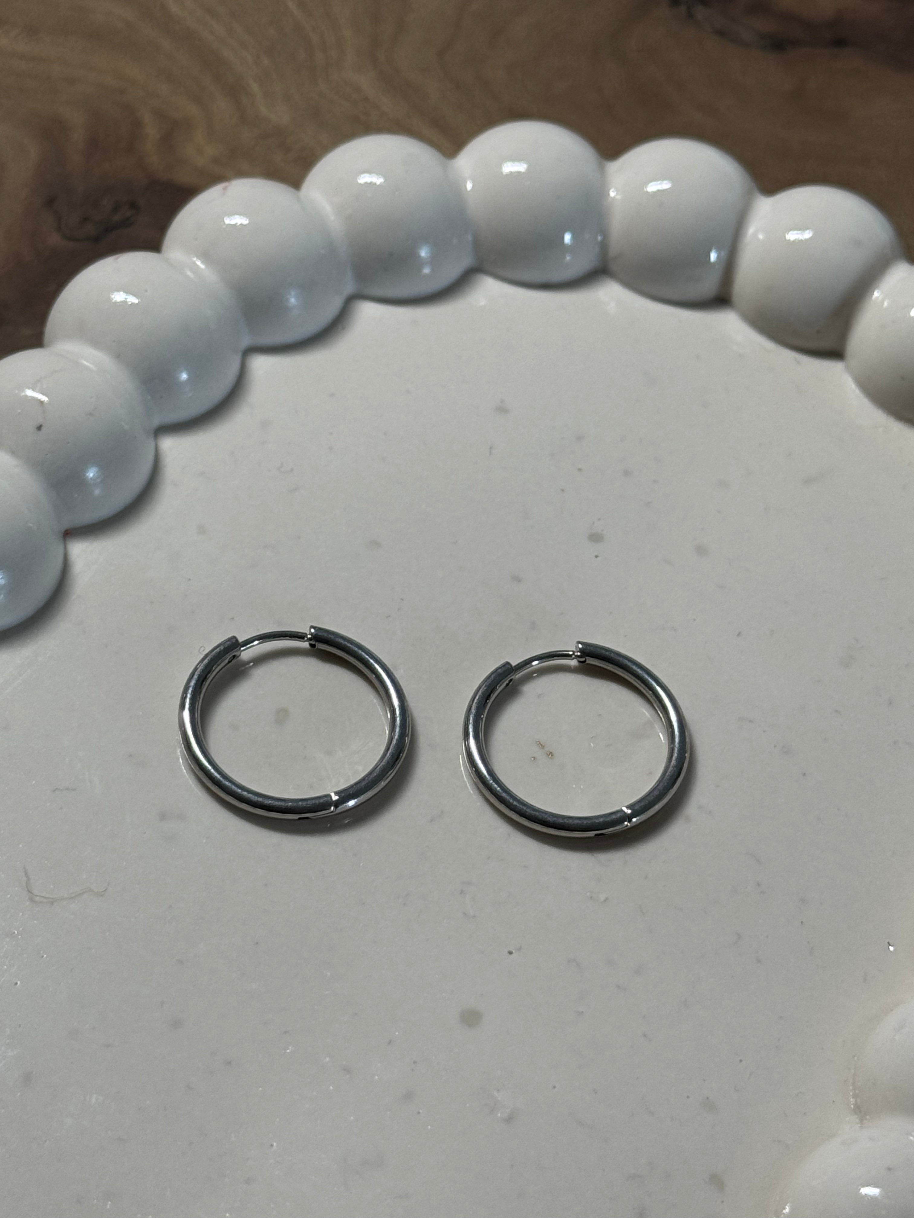 Créoles argentée 20mm