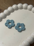 Flora bleu relief